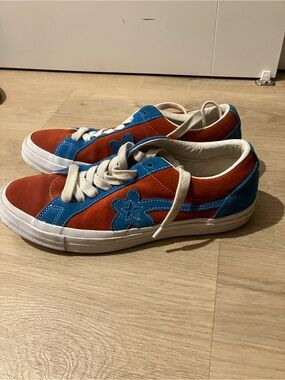 Converse Mens One Star Ox Tyler The Creator Golf Le Fleur Molten Lava Sneakers